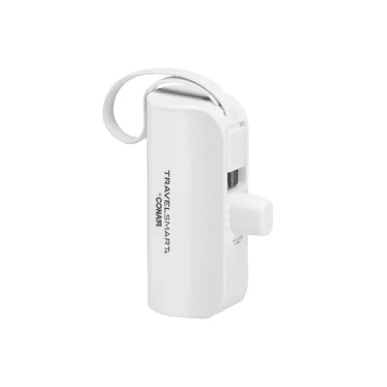 Travel Smart Phone Stand 5000mAh Power Bank: Built-In Cable, Charges 2 Devices Simultaneously image {8}