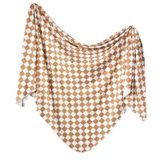 Copper Pearl Premium Knit Swaddle Blanket - Rad Check image {6}