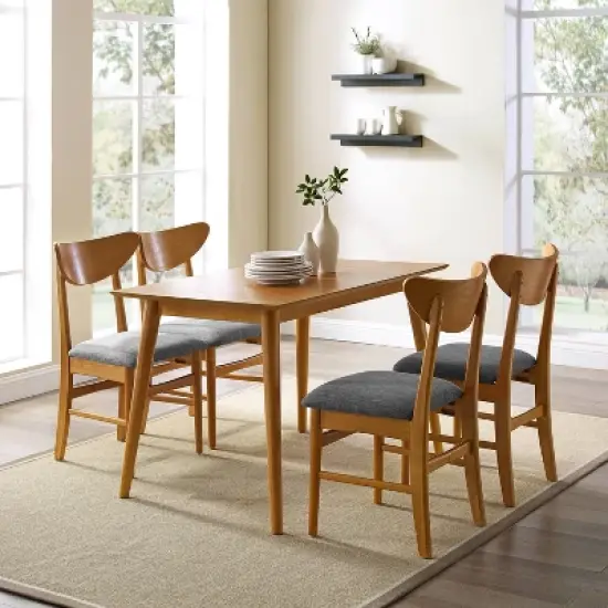 5pc Landon Rectangle Dining Set with Wood Chairs - Crosley image {3}