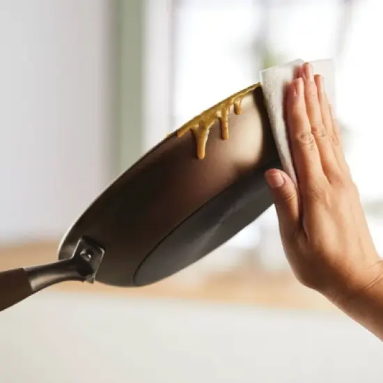 Anolon Advanced Home 14.5" Open Fry Pan with Helper Handles Bronze image {4}