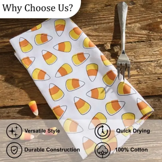 Split P Candy Corn Printed Napkin Set of 4 image {5}