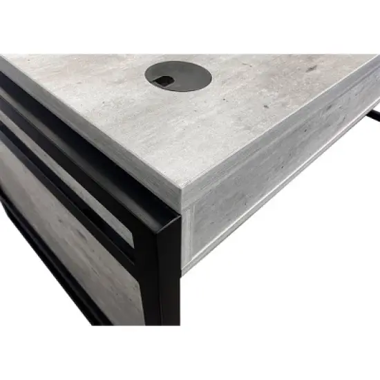 Mason Modern Wood Laminate Open L Desk - Martin Furniture image {6}