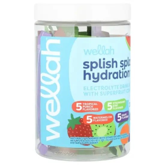 Wellah Splish Splash Hydration, Variety, 20 Stick Packs, 0.2 oz (4.9 - 5.2 g) Each image {3}