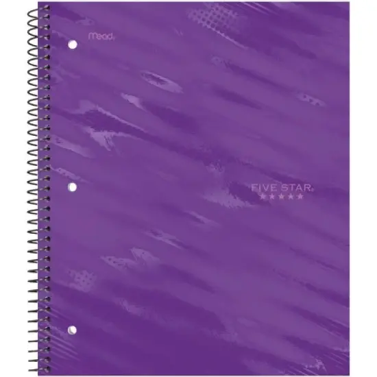 Five Star Active Subject Wide Ruled Notebook 80ct Purple image {1}