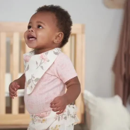 Just Born Baby Neutral Short Sleeve Bodysuits - 3-Pack image {5}