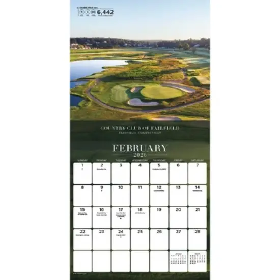 Trends International 2026 Sports Illustrated Golf Courses 12"x12" Wall Calendar image {2}