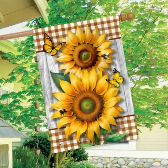 Briarwood Lane Summer House Flag 40x28 For Outdoor Sunflower Duo For Summer House Flag image {3}