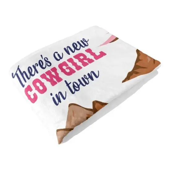 Sweet Jojo Designs Girl Baby Milestone Blanket Western Cowgirl Pink Brown and Beige image {4}