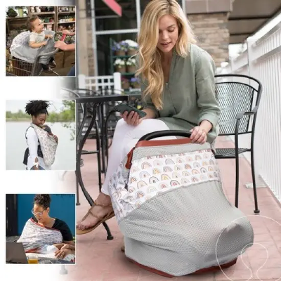 Boppy Multi-Use Cover for Baby - Spice Rainbow Arches image {1}