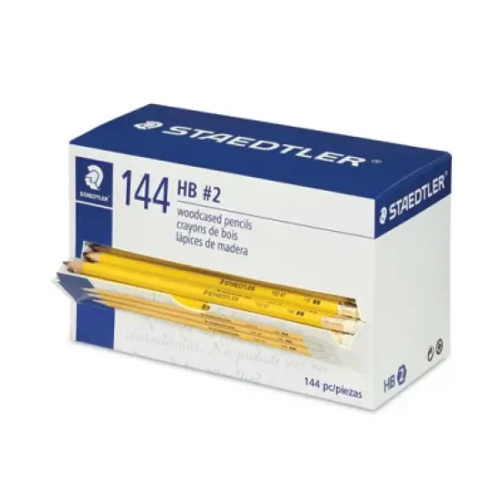 Staedtler Woodcase Pencil, HB (#2), Black Lead, Yellow Barrel, 144/Pack image {3}