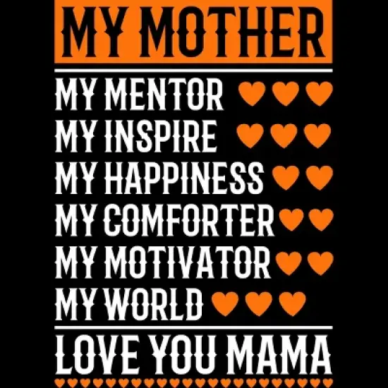 Men's Design By Humans Best Mother Description Hearts By OlaFami Tank Top image {1}