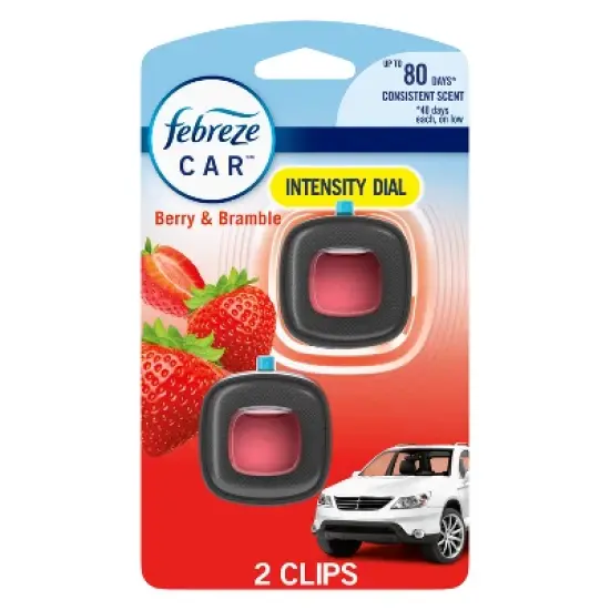 Febreze Car Air Freshener Vent Clip - Berry & Bramble - 0.13 fl oz/2pk image {10}