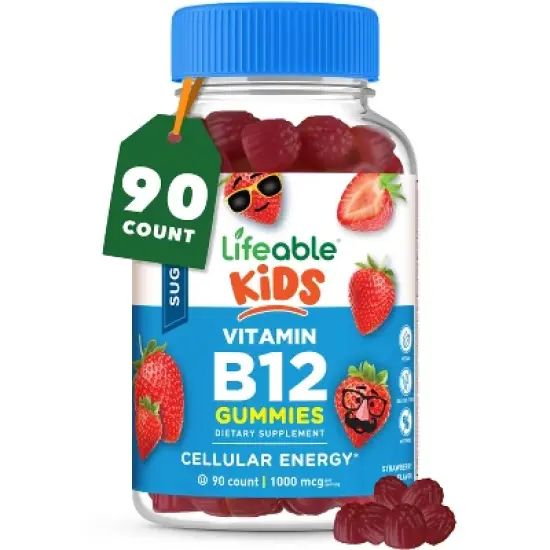 Lifeable - Sugar Free - Vitamin B12 - Kids - 90 Gummies image {9}