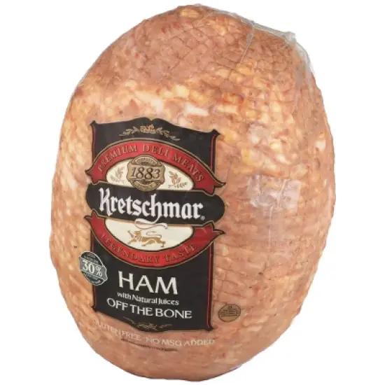Kretschmar Ham with Natural Juices Off the Bone - Deli Fresh Sliced - price per lb image {3}