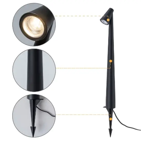 C Cattleya 4W Low Voltage Matte Black Aluminum LED Outdoor Landscape Path Lights image {2}