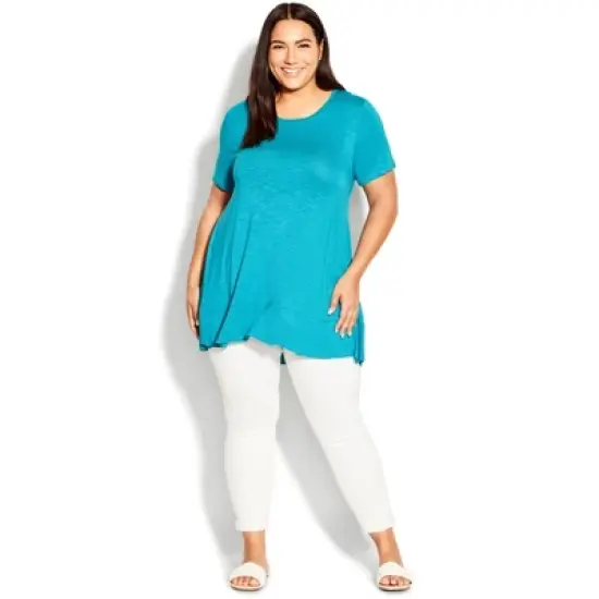 Women's Plus Size  Alisha Swing Tunic - blue | AVENUE image {3}