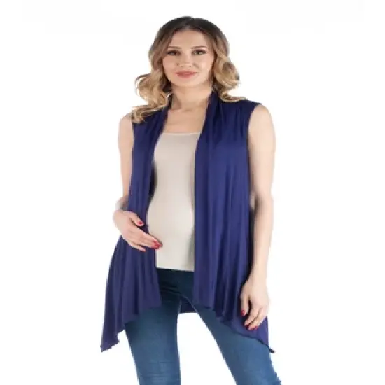 Draped Sleeveless Maternity Cardigan image {5}