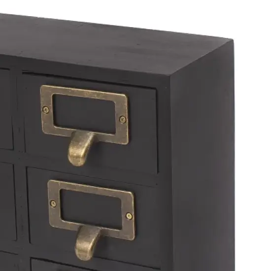 Kate and Laurel Apothecary Wood Desk Drawer Set, 9 Drawers image {4}