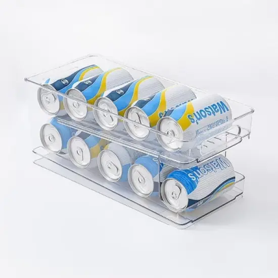 OnDisplay FIFO Refrigerator Soda/Beer Can Organizer - Stores 12 Cans in Fridge w/Auto Feed image {5}