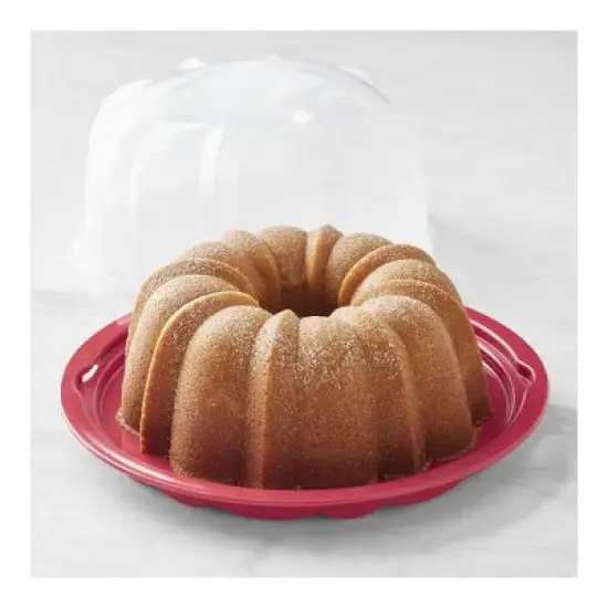 Nordic Ware Bundt Cake Keeper, Plastic,  Red image {4}