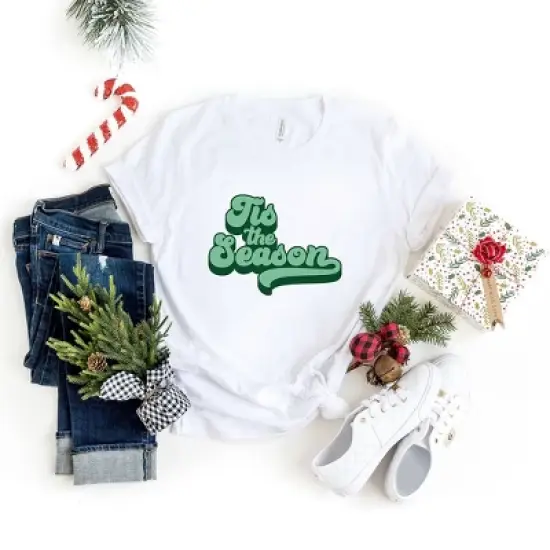 Simply Sage Market Women's Retro Tis The Season Short Sleeve Graphic Tee image {1}