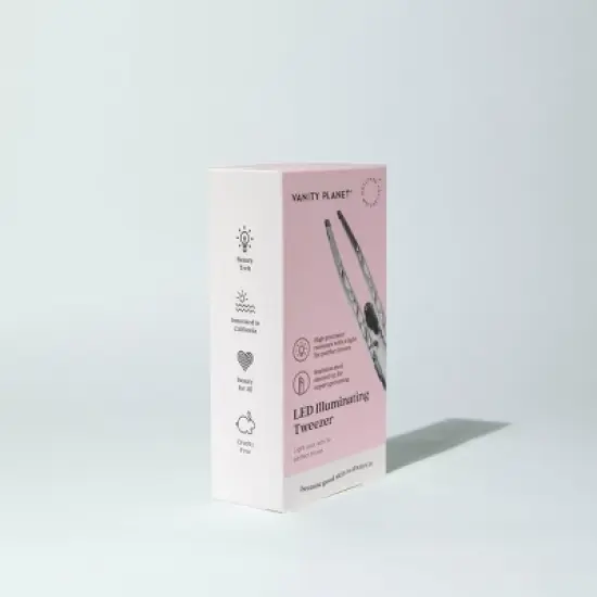 Vanity Planet LED Tweezers with Mirror Case - 1ct image {3}