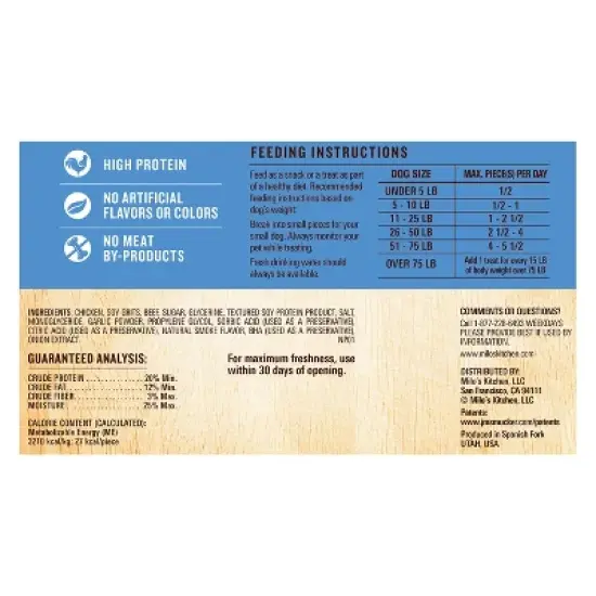 Milo's Kitchen Chicken Meatballs Chewy Dog Treats - 18oz image {2}