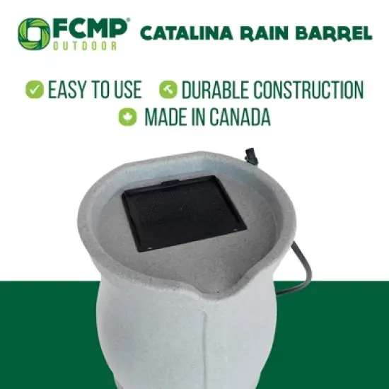 FCMP Outdoor Catalina 45 Gallon Water Outdoor Rain Catcher Barrel image {3}
