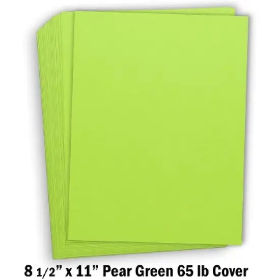 Hamilco Colored Cardstock Scrapbook Paper 8.5" x 11" Pear Green Color Card Stock Paper 50 Pack image {6}