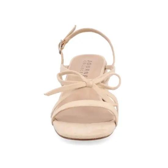 Journee Collection Womens Amity Sling Back Multi Strap Block Heel Sandals image {5}