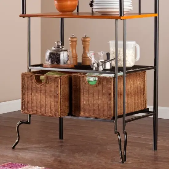 Saint Pierre Bakers Rack - Black/Brown - SEI image {4}