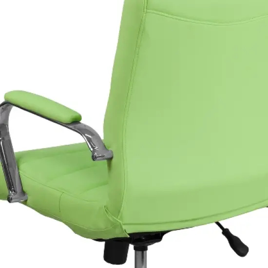 Flash Furniture Mid-Back Vinyl Executive Swivel Office Chair with Chrome Base and Arms image {5}