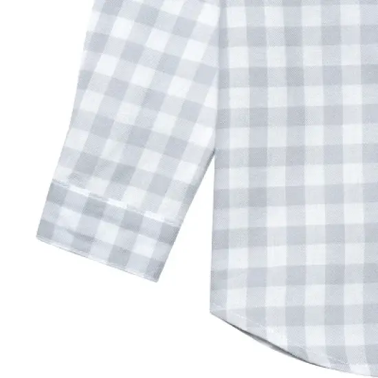 Gerber Infant and Toddler Boys' Woven Collard Button Down Plaid Shirt image {6}