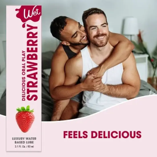 Wet Flavored Strawberry Lube - 3.1oz image {5}