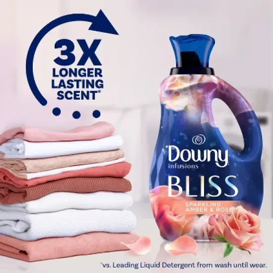 Downy Infusions Bliss Sparkling Amber & Rose Scent Liquid Fabric Softener image {4}