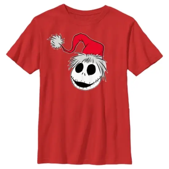 Boy's The Nightmare Before Christmas Jack Santa Hat T-Shirt image {3}