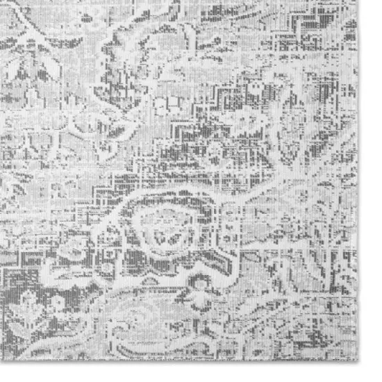 Sofia Fleur 5'3" x 7'2" Outdoor Patio Rug Gray - Nicole Miller image {3}