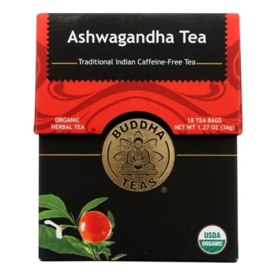 Buddha Teas Organic Ashwagandha Tea - Case of 6/18 Bags image {1}