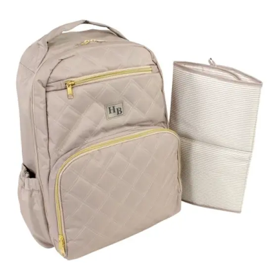 Hudson Baby Premium Diaper Bag Backpack and Changing Pad, Taupe, One Size image {5}