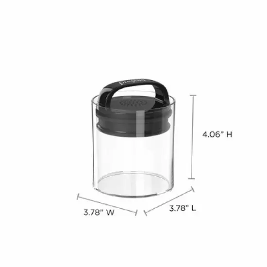 Prepara Evak Fresh Saver Short Vacuum Seal Canisters, Small - Grip Handle Lid, BPA Free Twin-Valve Airtight Jar for Coffee, Tea, Snacks (2-Pack) image {3}