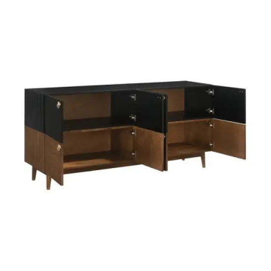 Amigo Veneer Wood Buffet Black/Walnut - Armen Living image {3}