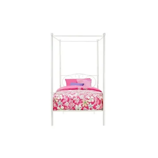 Twin Clara Metal Bed White - Room & Joy image {2}