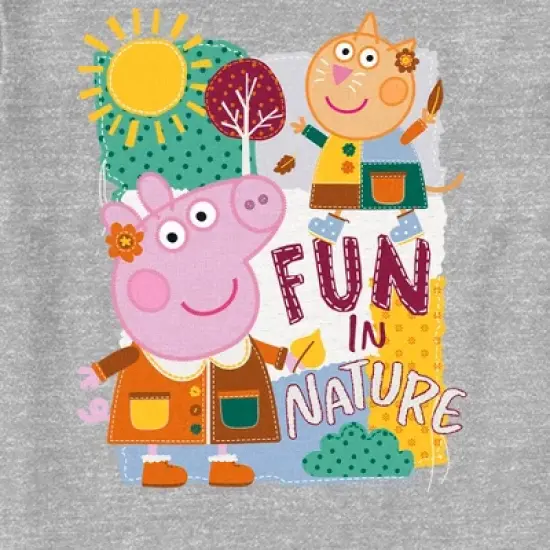 Toddler's Peppa Pig Fun In Nature Embroidery T-Shirt image {1}