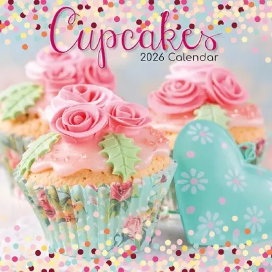 2026 Square Wall Calendar, Cupcakes, 16-Month Food Theme with 180 Reminder Stickers (12x12 In) image {4}