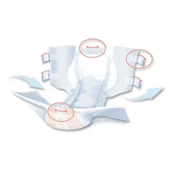 Seni Super Plus Adult Incontinence Brief XL Heavy Absorbency Breathable / Overnight, S-XL25-BP1, Severe image {5}