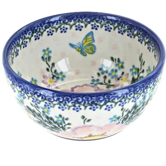 Blue Rose Polish Pottery 71 Vena Dessert Bowl image {1}