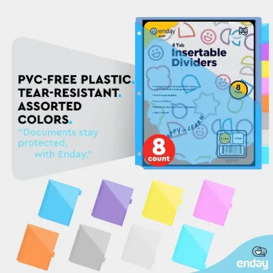 Enday Dividers with Pockets for 3 Ring Binder image {4}