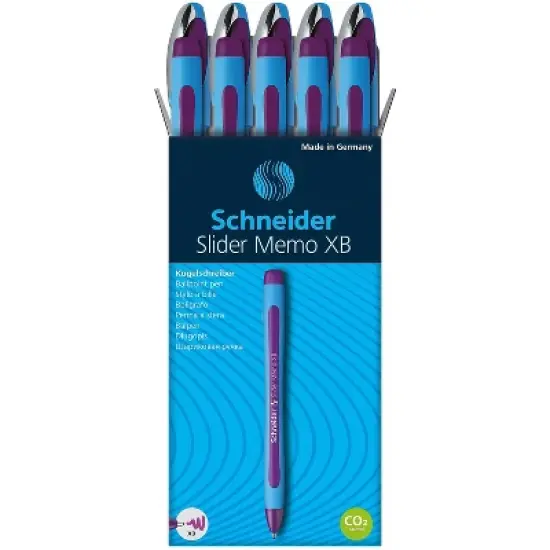Stride Schneider Slider Memo XB Ballpoint Pen Extra Bold Point Violet Ink 10/Box (PSY150208) image {1}