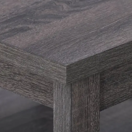 Hollywood Side Table with Shelf Dark Gray - CorLiving image {3}