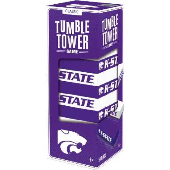 MasterPieces Real Wood Block Tumble Towers - NCAA Kansas State Wildcats image {1}